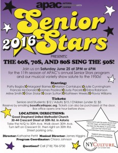 Senior Stars 2016 Flyer